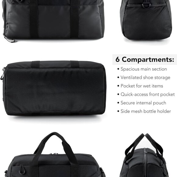 Gym Bag V2 for Men and Women with Shoe & Wet Compartment - Duffle Bag for Travel - Picture 6 of 8